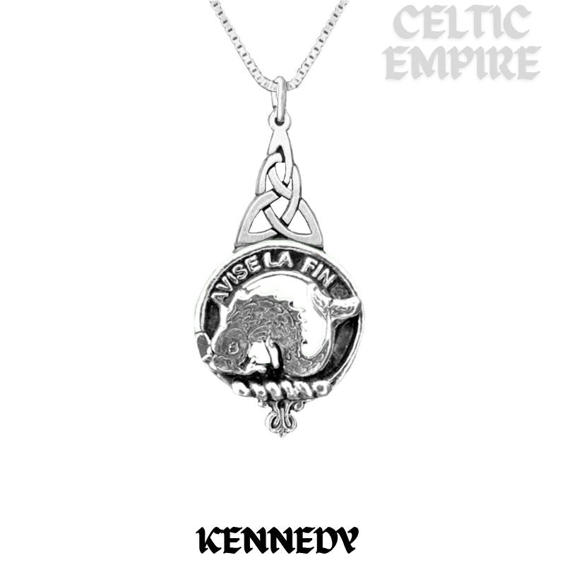 Kennedy Family Clan Crest Interlace Drop Pendant