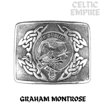 Graham (Montrose) Family Clan Crest Interlace Kilt Belt Buckle