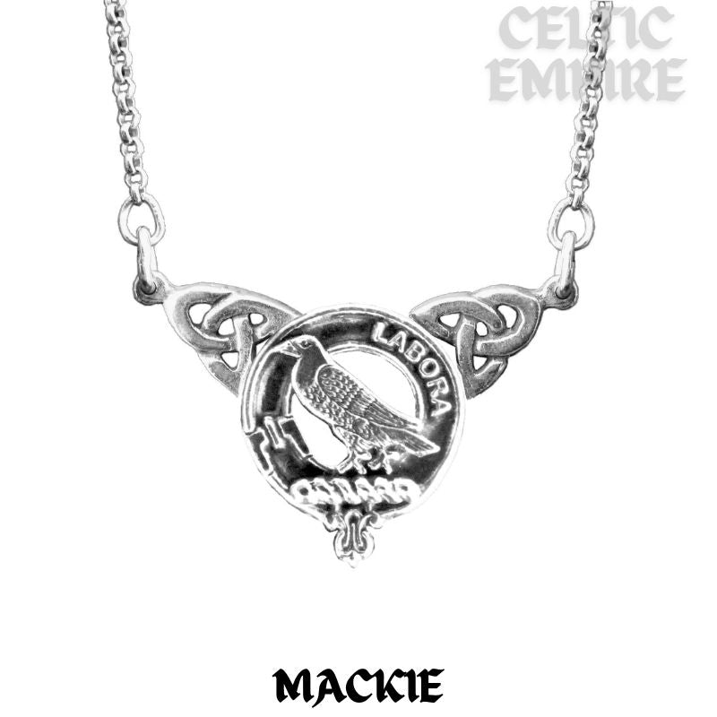 MacKie Family Clan Crest Double Drop Pendant