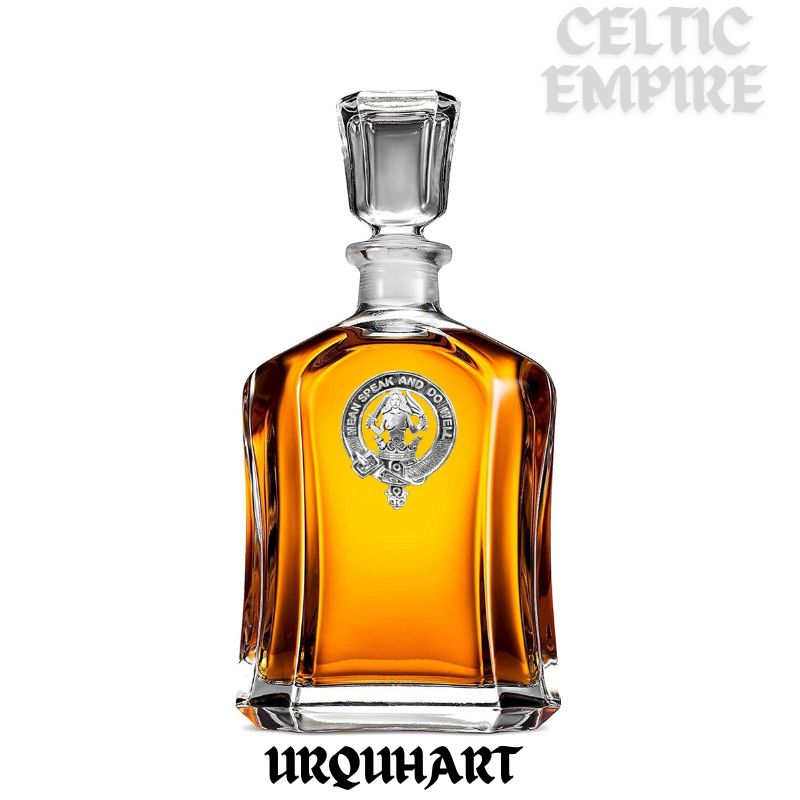 Urquhart Family Clan Crest Badge Whiskey Decanter