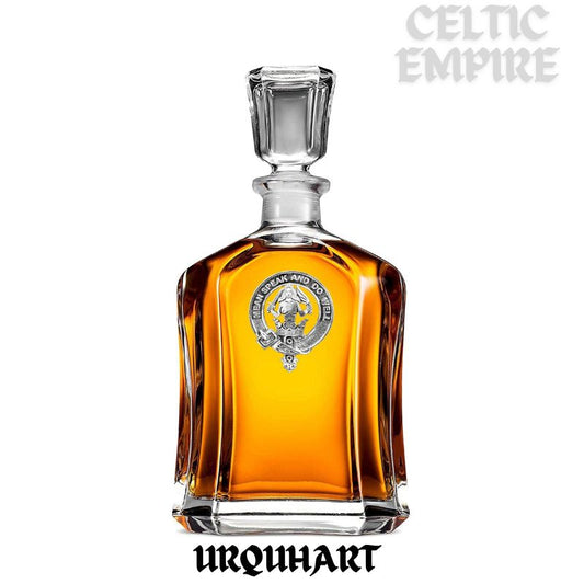 Urquhart Family Clan Crest Badge Whiskey Decanter