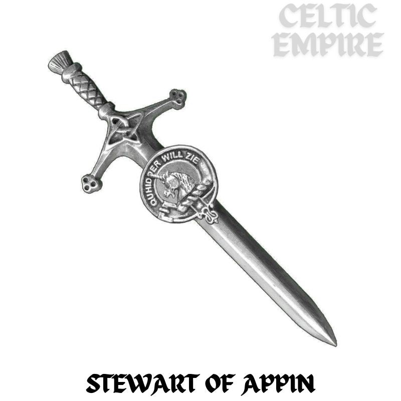 Stewart (Appin) Family Clan Crest Kilt Pin, Scottish Pin
