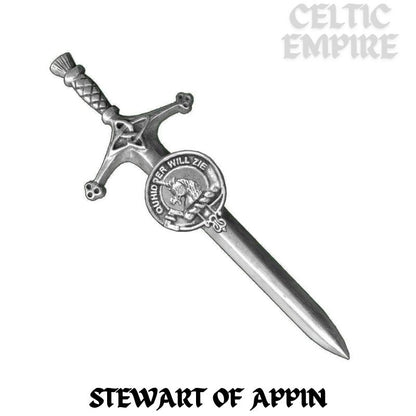 Stewart (Appin) Family Clan Crest Kilt Pin, Scottish Pin