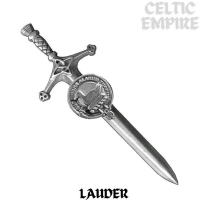 Lauder Family Clan Crest Kilt Pin, Scottish Pin