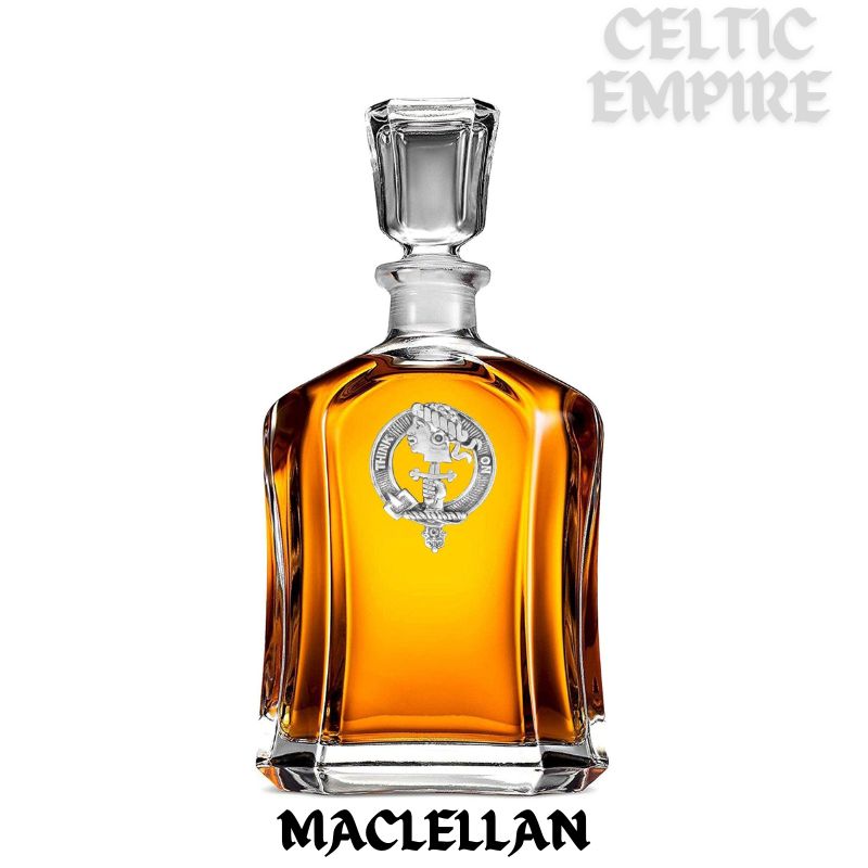 MacLellan Family Clan Crest Badge Whiskey Decanter