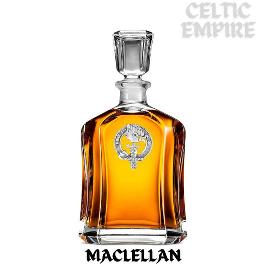 MacLellan Family Clan Crest Badge Whiskey Decanter