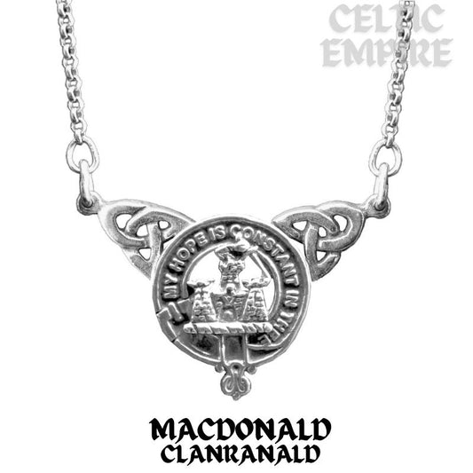 MacDonald Family Clanranald Family Clan Crest Double Drop Pendant