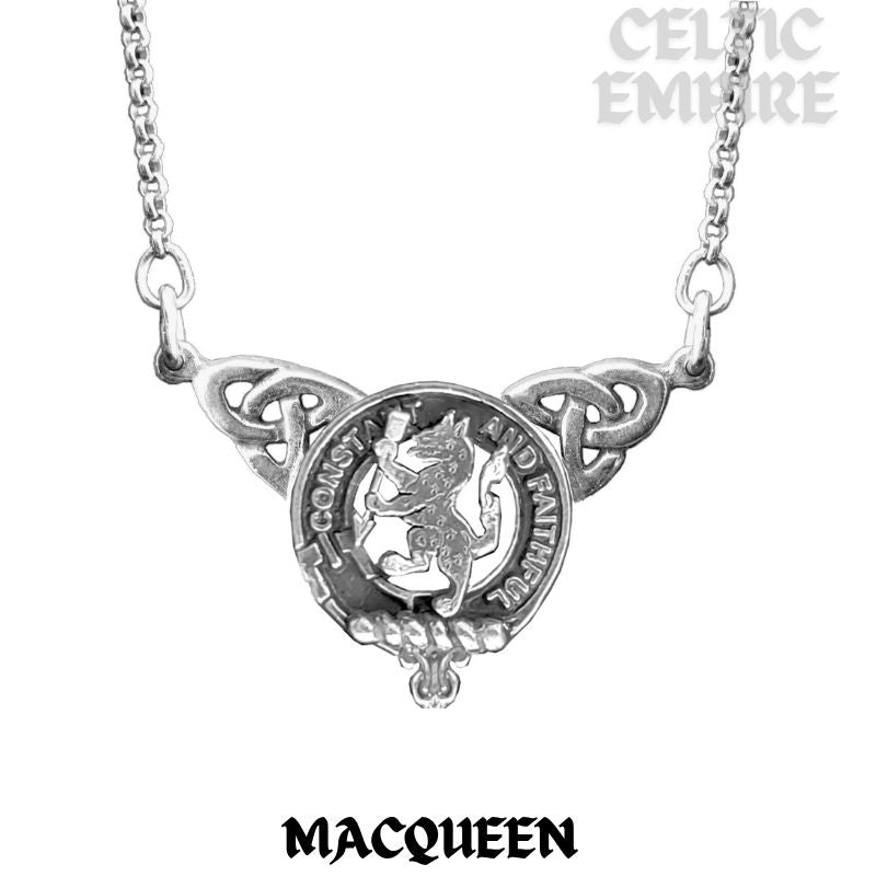 MacQueen Family Clan Crest Double Drop Pendant