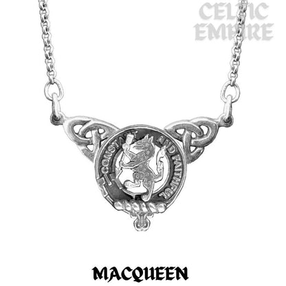 MacQueen Family Clan Crest Double Drop Pendant