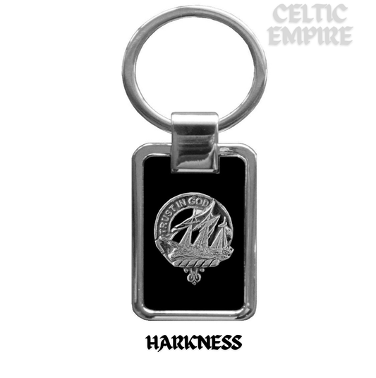 Harkness Family Clan Black Stainless Key Ring