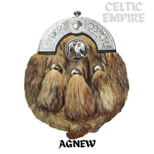 Agnew Scottish Family Clan Crest Badge Dress Fur Sporran