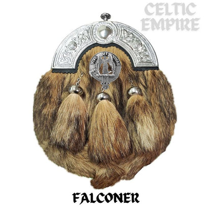 Falconer Scottish Family Clan Crest Badge Dress Fur Sporran