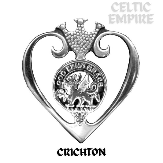 Crichton Family Clan Crest Luckenbooth Brooch or Pendant