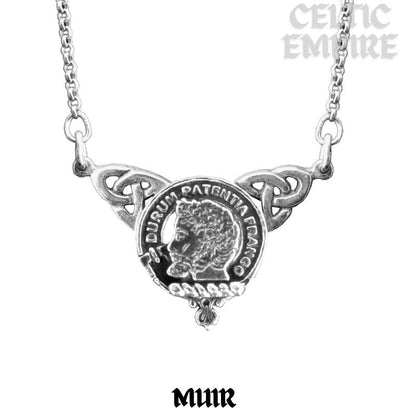 Muir Family Clan Crest Double Drop Pendant