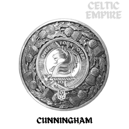 Cunningham Family Clan Badge Scottish Plaid Brooch