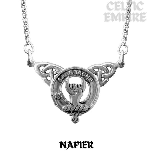 Napier Family Clan Crest Double Drop Pendant
