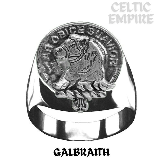 Galbraith  Scottish Family Clan Crest Ring  ~  Sterling Silver and Karat Gold