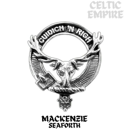 MacKenzie Seaforth Family Clan Crest Double Drop Pendant