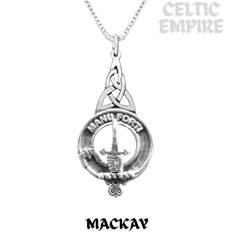MacKay Family Clan Crest Interlace Drop Pendant