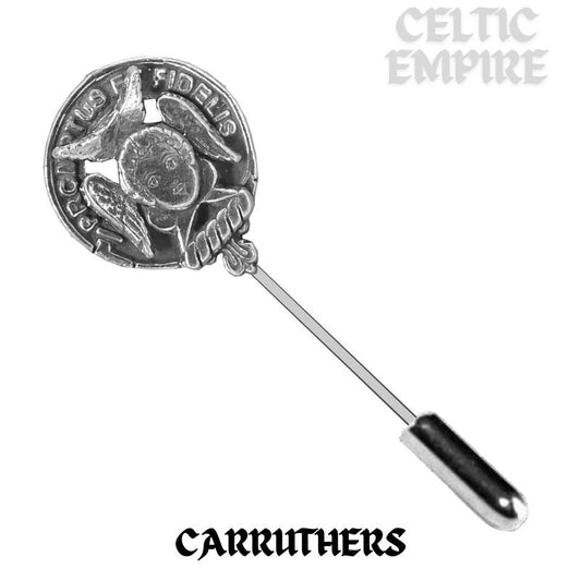 Carruthers Family Clan Crest Stick or Cravat pin, Sterling Silver