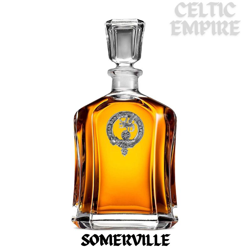 Somerville Family Clan Crest Badge Whiskey Decanter