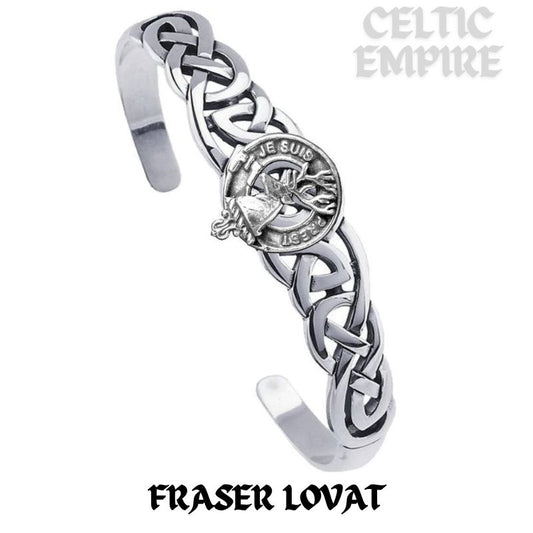 Fraser Lovat Family Clan Crest Celtic Cuff Bracelet