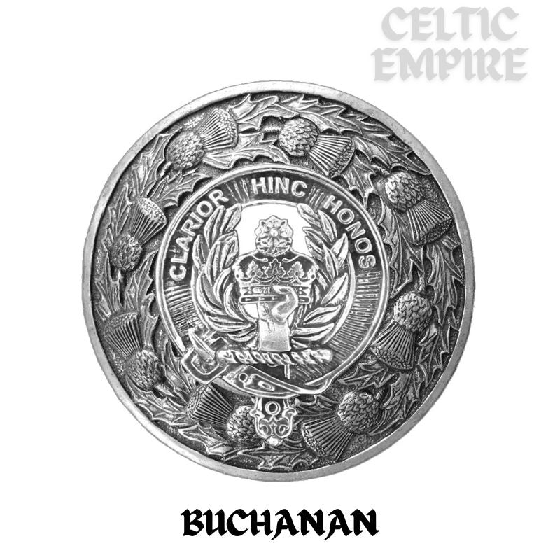 Buchanan Family Clan Badge Scottish Plaid Brooch