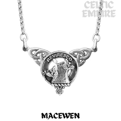 MacEwen Family Clan Crest Double Drop Pendant
