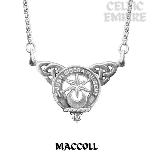MacColl Family Clan Crest Double Drop Pendant