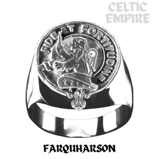 Farquharson Scottish Family Clan Crest Ring  ~  Sterling Silver and Karat Gold