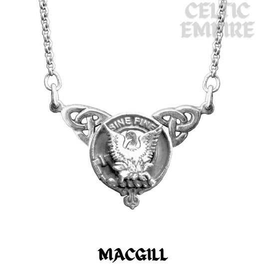 MacGill Family Clan Crest Double Drop Pendant