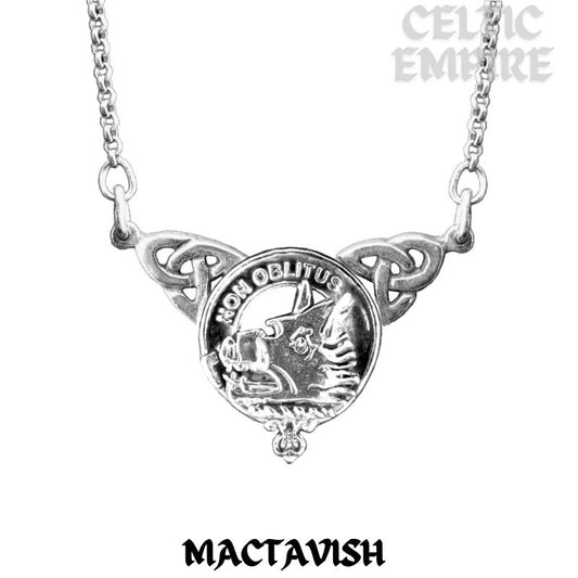 MacTavish Family Clan Crest Double Drop Pendant