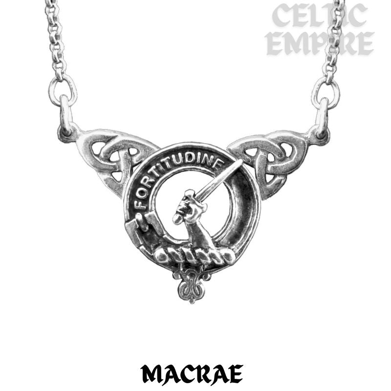 MacRae Family Clan Crest Double Drop Pendant