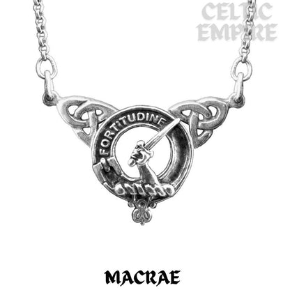 MacRae Family Clan Crest Double Drop Pendant