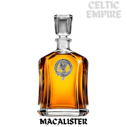 MacAlpine Family Clan Crest Badge Whiskey Decanter