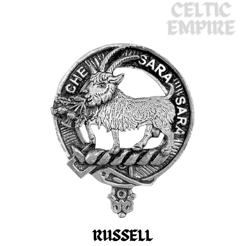 Russell (Goat) Family Clan Crest Interlace Kilt Belt Buckle