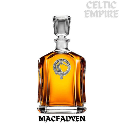 MacFadden Family Clan Crest Badge Whiskey Decanter