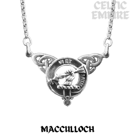 MacCulloch Family Clan Crest Double Drop Pendant
