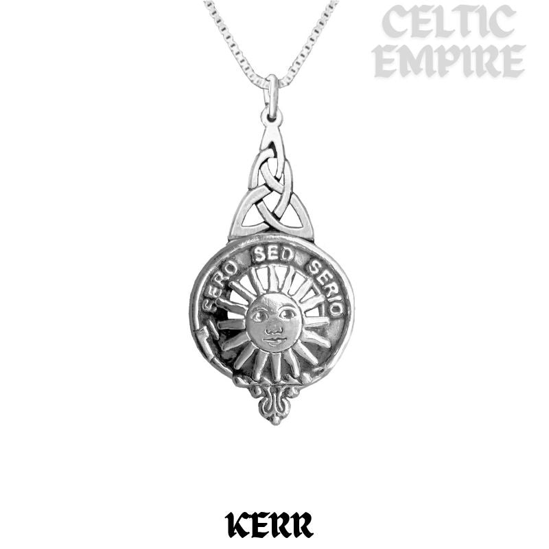 Kerr Family Clan Crest Interlace Drop Pendant