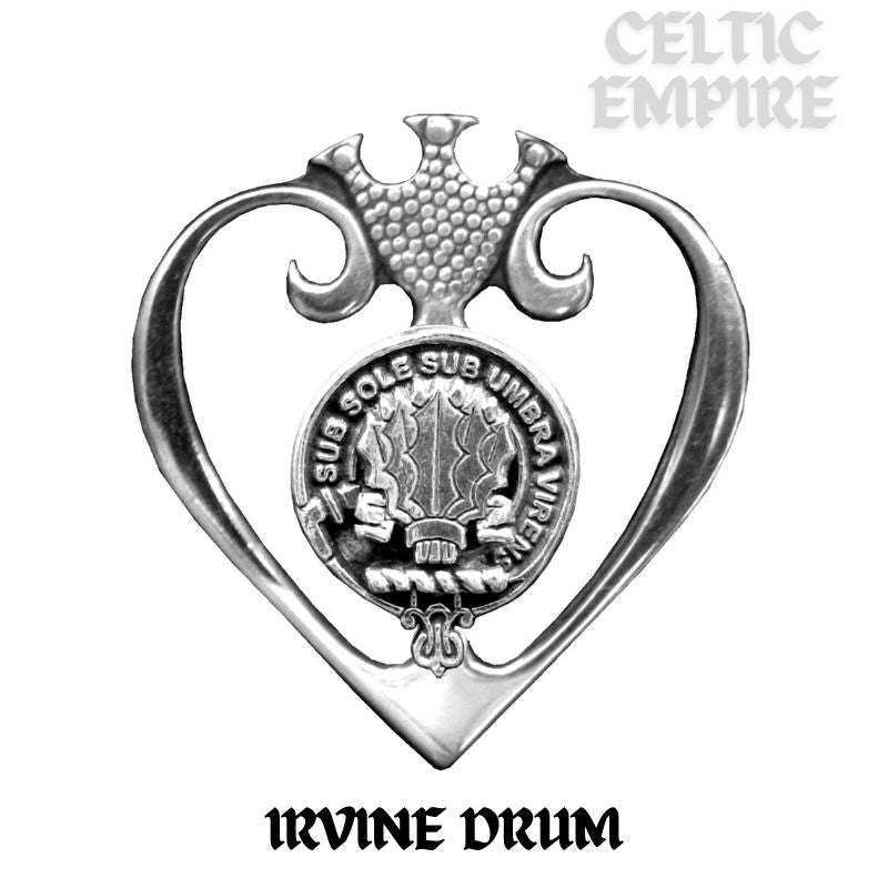 Irvine Drum Family Clan Crest Luckenbooth Brooch or Pendant