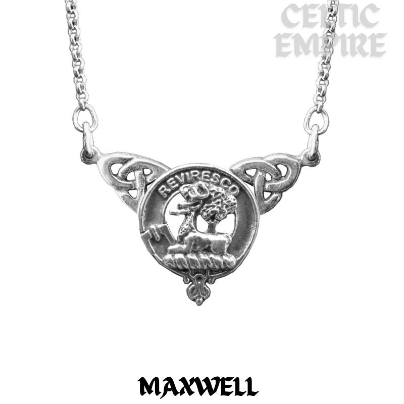 Maxwell Family Clan Crest Double Drop Pendant