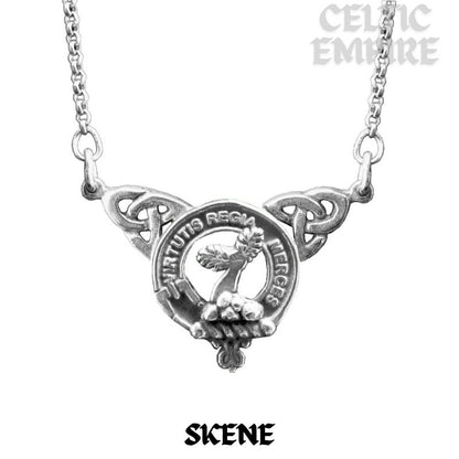 Skene Family Clan Crest Double Drop Pendant