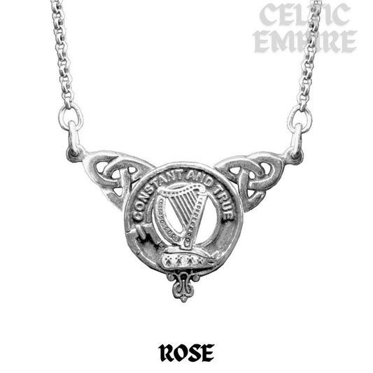 Rose Family Clan Crest Double Drop Pendant