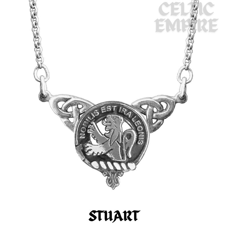 Stuart Family Clan Crest Double Drop Pendant