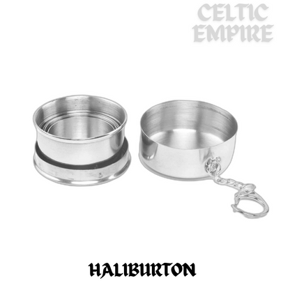 Haliburton Scottish Family Clan Crest Folding Cup Key Chain