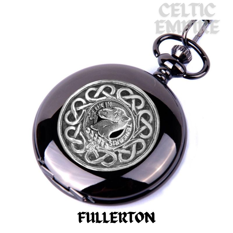 Fullerton Scottish Family Clan Crest Pocket Watch