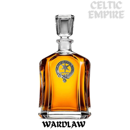 Wardlaw Family Clan Crest Badge Whiskey Decanter