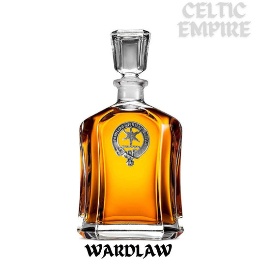 Wardlaw Family Clan Crest Badge Whiskey Decanter