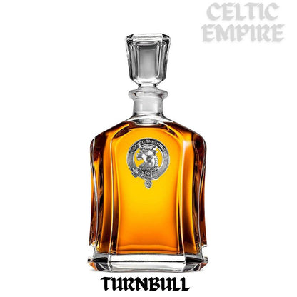 Turnbull Family Clan Crest Badge Whiskey Decanter