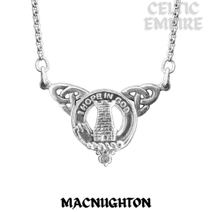 MacNaughton Family Clan Crest Double Drop Pendant